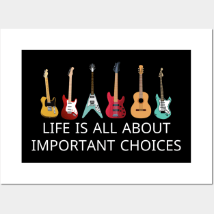 Musician Shirt Guitar Gifts For Men Guitar Player T Shirt Guitarist TShirt Rock Band Electric Guitar Lover Rock N Roll Music Tee - SA1596 Posters and Art